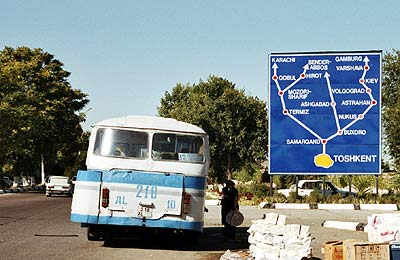 Globaler Wegweiser in Tashkent, Uzbekistan