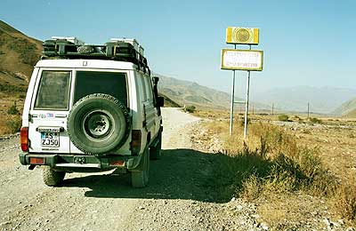 am West-Ende des Alau Tals die Berge Tadjikistans