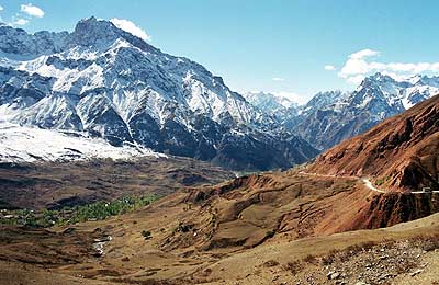 Blick nach Süden: 4000er-Panorama bei Kalon