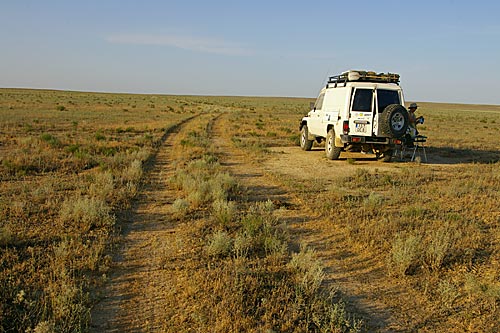 in der kasachischen Steppe